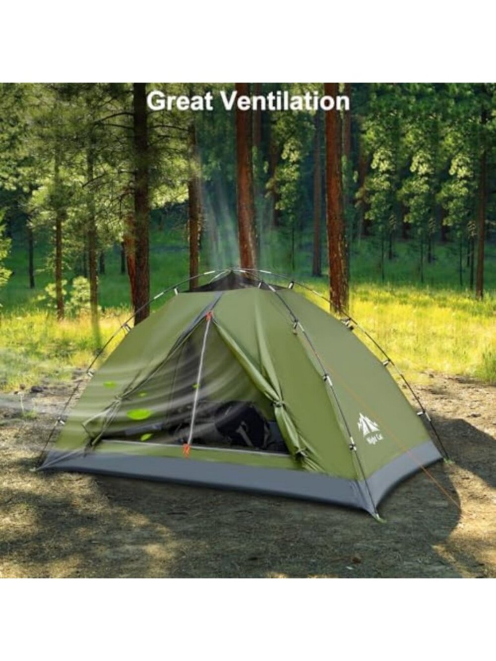 Lightweight 1-2 Person Camping Tent | Easy Clip Setup, Rainproof & Compact - Picture 5 of 6